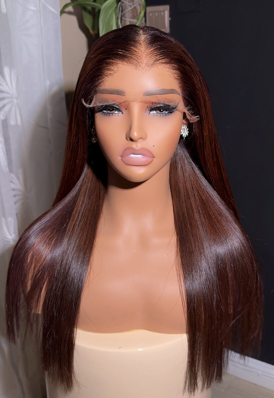 18’ Straight Honey brown wig